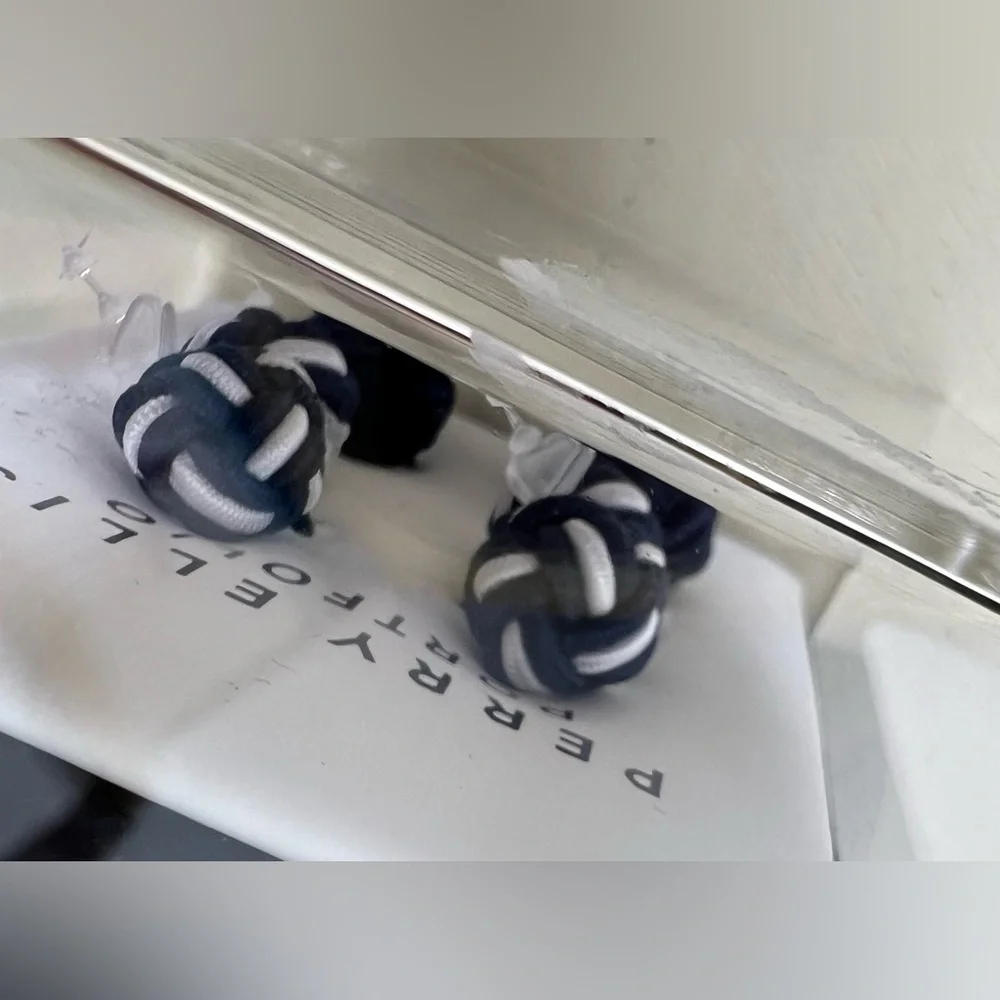 Brand New-Perry Ellis Portfolio Men's Silk Knot Cufflinks
